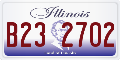 IL license plate B232702