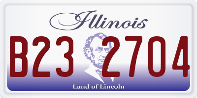 IL license plate B232704