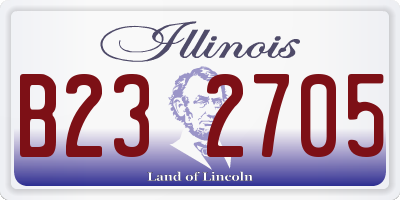 IL license plate B232705