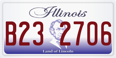 IL license plate B232706