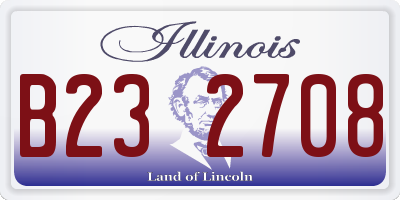 IL license plate B232708