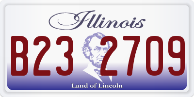IL license plate B232709