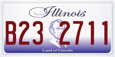 IL license plate B232711
