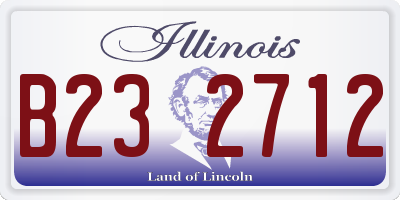 IL license plate B232712