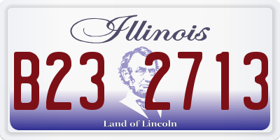 IL license plate B232713
