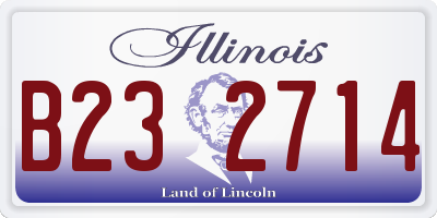 IL license plate B232714