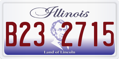 IL license plate B232715