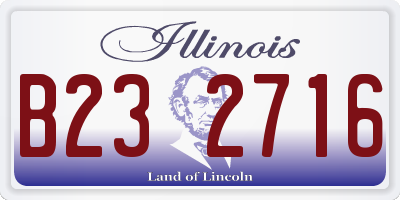 IL license plate B232716