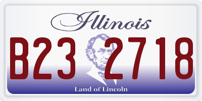 IL license plate B232718