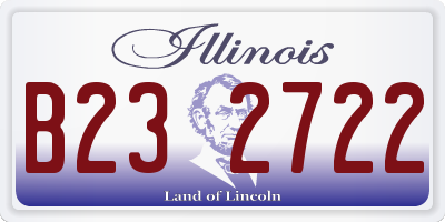 IL license plate B232722