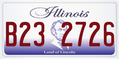 IL license plate B232726