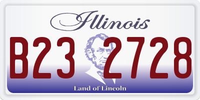 IL license plate B232728