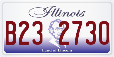IL license plate B232730