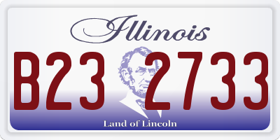 IL license plate B232733