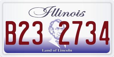 IL license plate B232734