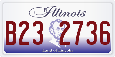 IL license plate B232736