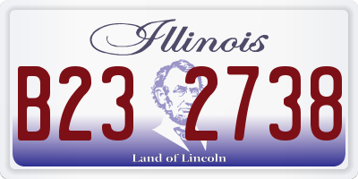 IL license plate B232738