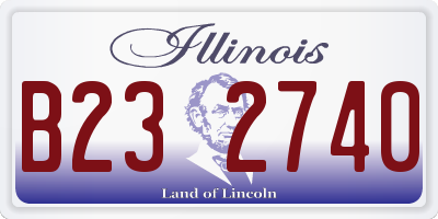 IL license plate B232740