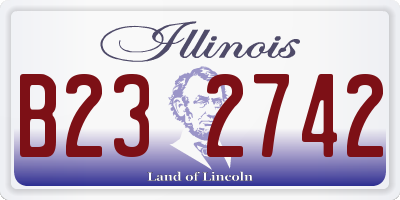 IL license plate B232742