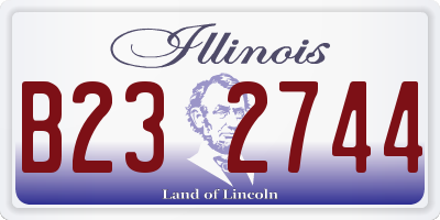 IL license plate B232744