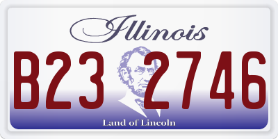 IL license plate B232746