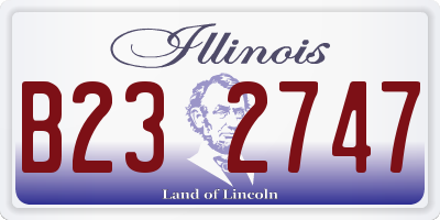 IL license plate B232747