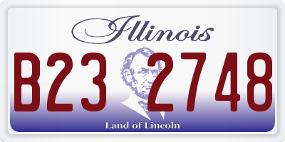 IL license plate B232748