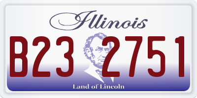 IL license plate B232751