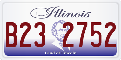 IL license plate B232752