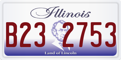 IL license plate B232753