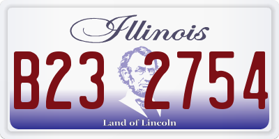 IL license plate B232754