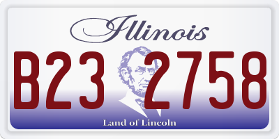 IL license plate B232758