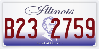 IL license plate B232759