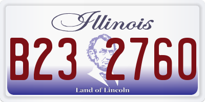 IL license plate B232760