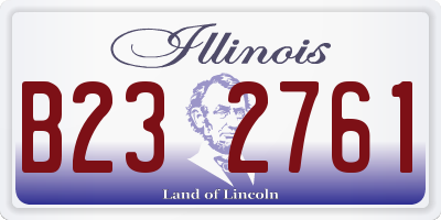 IL license plate B232761