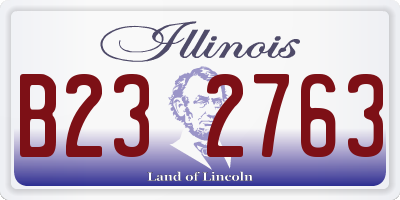 IL license plate B232763