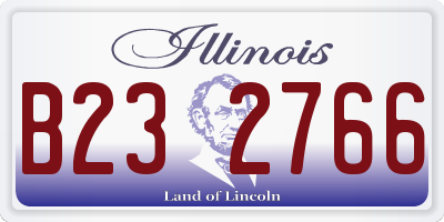 IL license plate B232766
