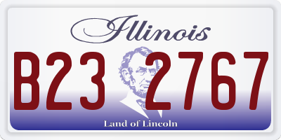IL license plate B232767
