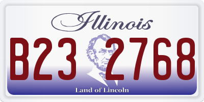 IL license plate B232768