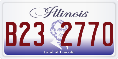IL license plate B232770