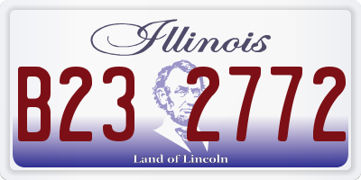 IL license plate B232772