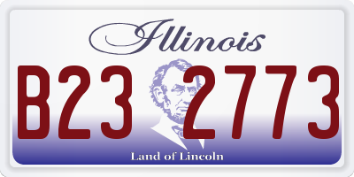 IL license plate B232773