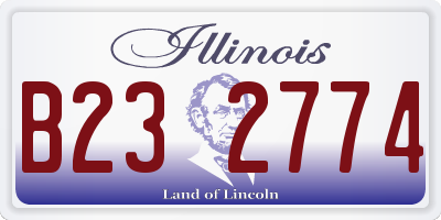 IL license plate B232774