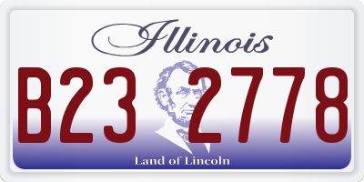 IL license plate B232778