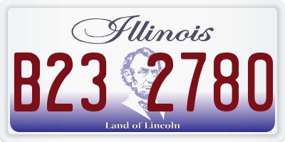 IL license plate B232780