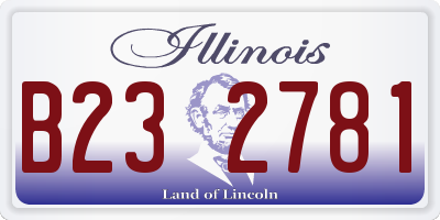 IL license plate B232781