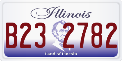 IL license plate B232782
