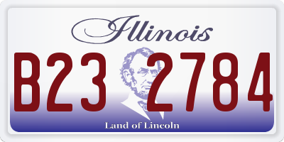 IL license plate B232784