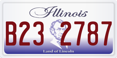 IL license plate B232787