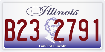 IL license plate B232791